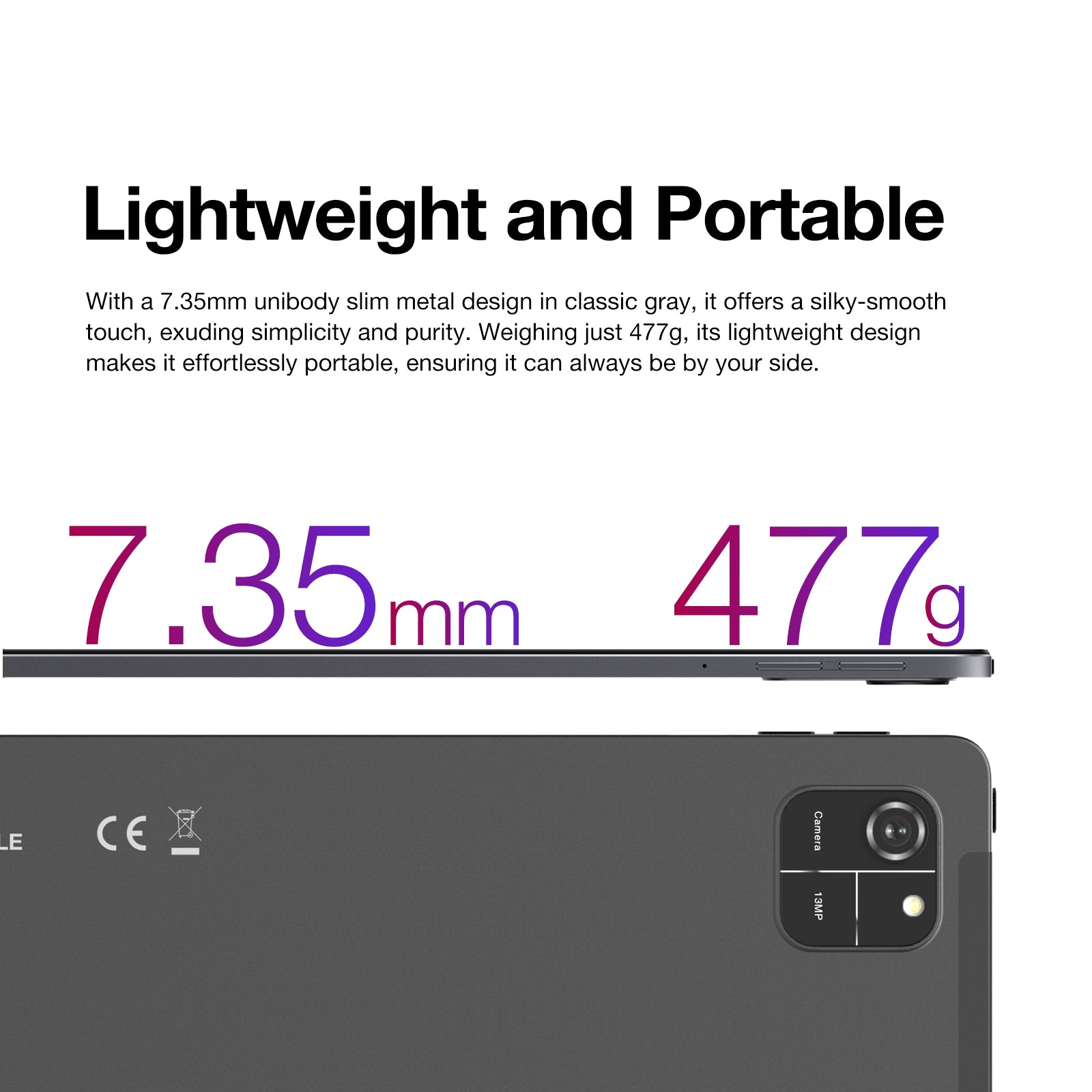 AGM PAD T1|Featherweight|11"FHD+|T606 Octa-Core Processor|4G Dual SIM|Android 14|7000 mAh Battery