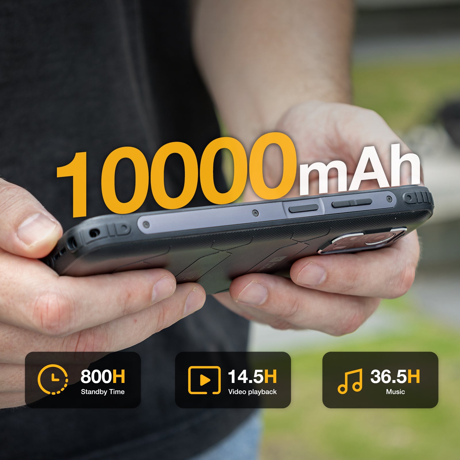 AGM H Max | Rugged | 10000 mAh Battery | 8GB+256GB | 90Hz Display | 4G Dual SIM | Android 14