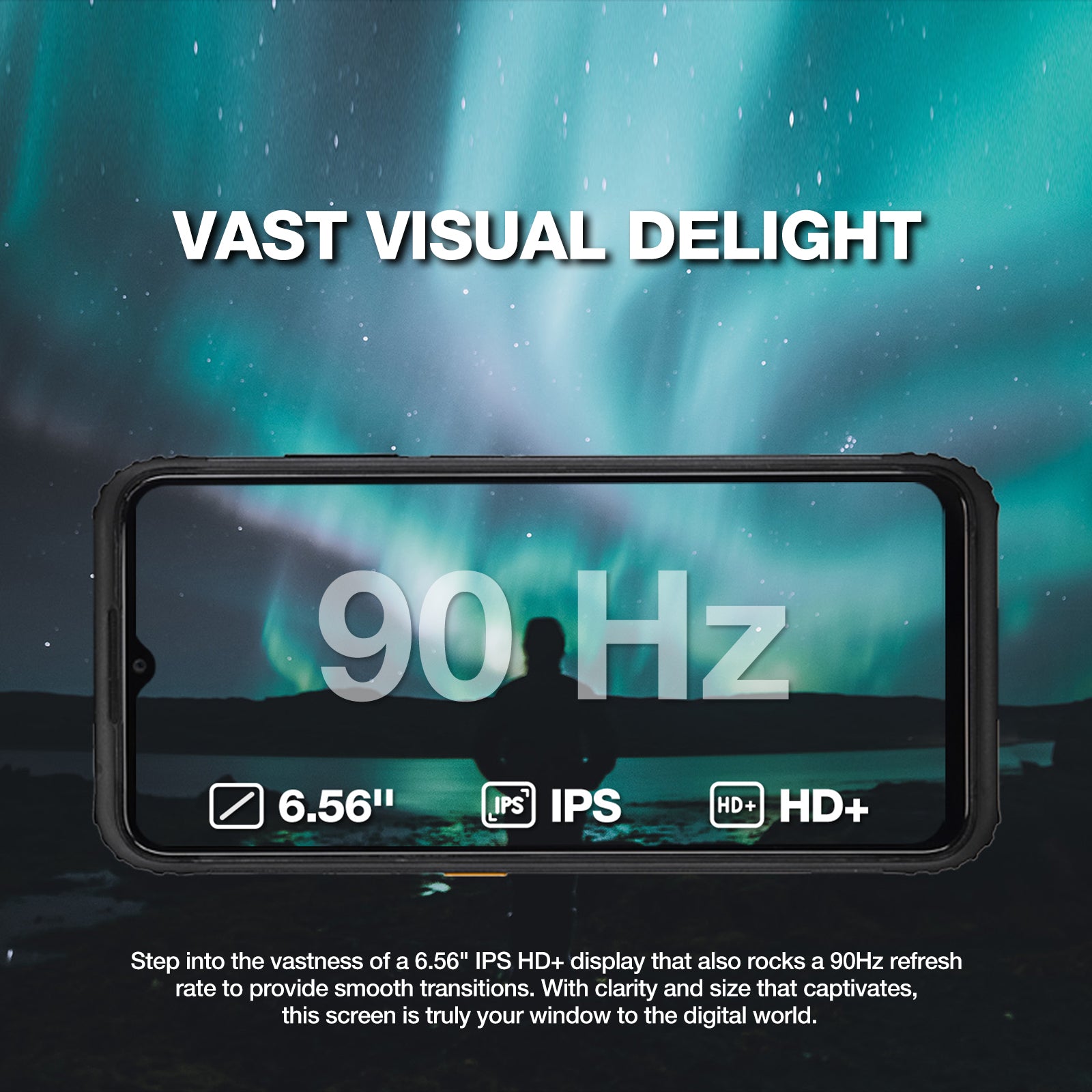 AGM H6 LITE | Ultra-Thin | Rugged | 6.56-inch 90Hz Display | 4GB RAM + 4GB Virtual Expanded RAM + 128GB ROM | Android 13