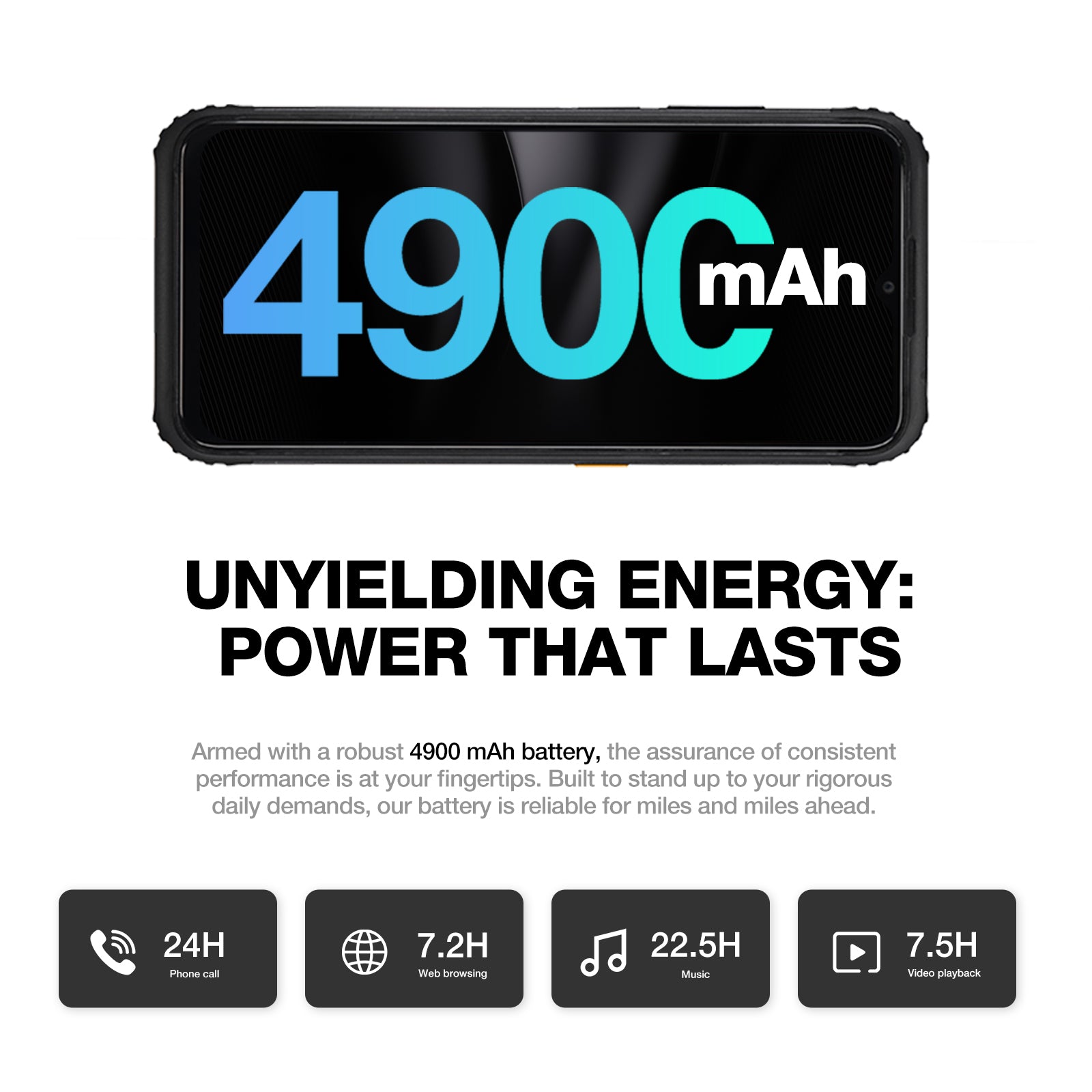 AGM H6 LITE | Ultra-Thin | Rugged | 6.56-inch 90Hz Display | 4GB RAM + 4GB Virtual Expanded RAM + 128GB ROM | Android 13