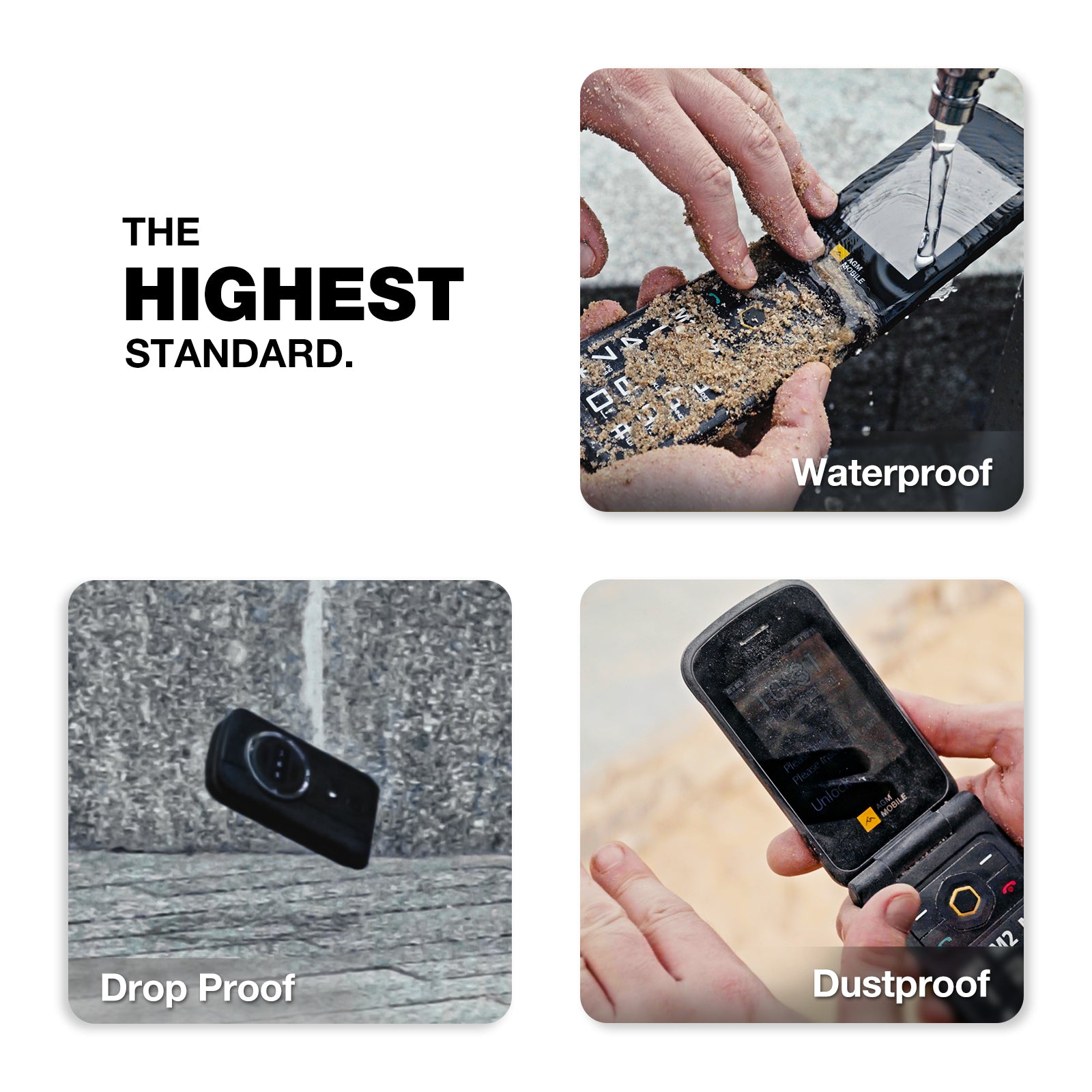 AGM M8 FLIP Security+ | Rugged Flip Phone | Secure Data | Reduced vulnerabilities | Zero tracking | US Warehouse