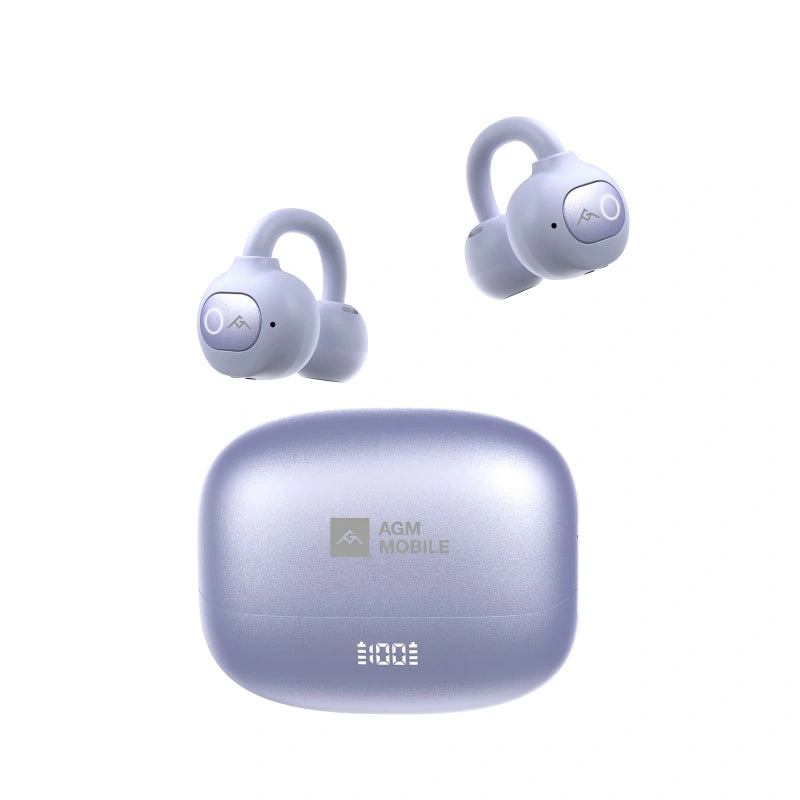 AGM Open Buds 1 | Open-Ear Design | 25+3dB ANC | 6H Playtime | IPX4 Water Resistance