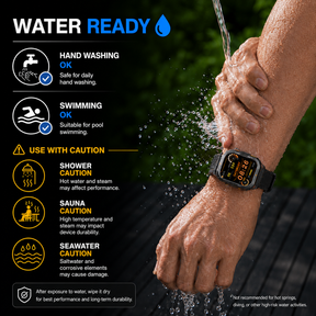 AGM Legion 3 | Smart Watch | AMOLED Display | 500mAh Battery| Bluetooth Call | Heart Rate Monitor | 5ATM Waterproof | LED Flashlight | Square Rugged Sport Watch