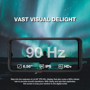 AGM H6 | Ultra-Thin | Rugged | 6.56-inch 90Hz Display | 8GB RAM + 8GB Virtual Expanded RAM + 256GB ROM | Android 13