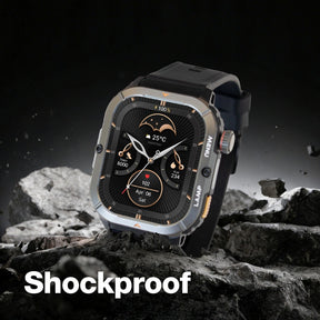 AGM Legion 3 | Smart Watch | AMOLED Display | 500mAh Battery| Bluetooth Call | Heart Rate Monitor | 5ATM Waterproof | LED Flashlight | Square Rugged Sport Watch